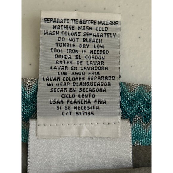 J. Taylor Women's Zigzag Pattern Dress Size 14 100% Polyester Teal & Gray Lined - Picture 6 of 11